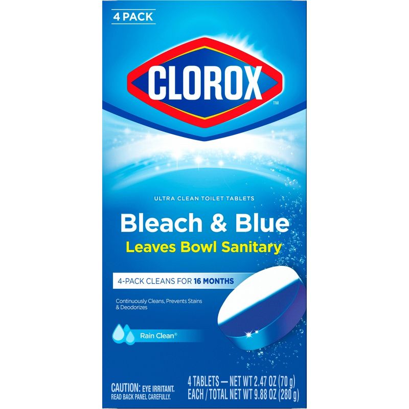 Clorox Rain Clean Scent Ultra Clean Toilet Tablets - 2.47oz/4ct, 3 of 12