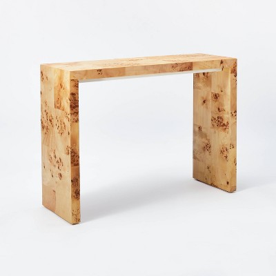 Ogden Burled Wood Console Table Brown - Threshold&#8482; designed with Studio McGee