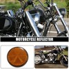 Unique Bargains M6x1.0 Motorcycle Bike Round Screw-on Warning Reflector Orange Red 4 Pcs - 2 of 4