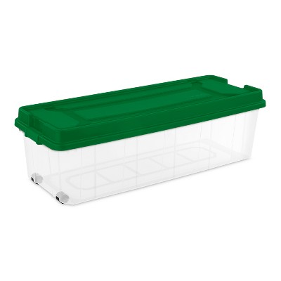  Rubbermaid Wrap N' Craft, Plastic Storage Container for Wrapping  Paper and Crafting Supplies, Fits Up to 20 Rolls of Standard 30” Wrapping  Paper, Two Compartments, Slim Design, Clear Exterior : Health