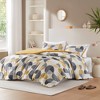 3Pcs Geometric Print Comforter Set, Premium Touch Contemporary Style All Season Bedding Set with Matching Shams - 2 of 4