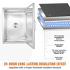 VEVOR Drop in Ice Chest, 28"L x 20"W x 17"H Stainless Steel Ice Cooler, Commercial Ice Bin with Hinged Cover, 40 qt Outdoor Kitchen Ice Bar - 4 of 4