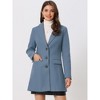 INSPIRE CHIC Women's Notched Lapel Single Breasted Outwear Fall coat - 2 of 4