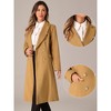 Allegra K Women's Double Breasted Notched Lapel Collar Classic Winter Coat - 2 of 4