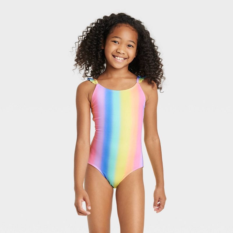 Girls' Daydream Ombre One Piece Swimsuit - Cat & Jack™, 1 of 4