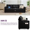 TYBOATLE 88" Faux Leather L-Shaped Sectional Sofa, Comfy Modular Couch with Chaise & USB, Convertible Sofa for Living Room, Bedroom, or Small Spaces - 2 of 4
