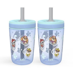 Zak Designs 2pk 15 fl oz Plastic Paw Patrol Water Bottles: Kids & Toddler Portable Drinkware, Dishwasher-Safe, Blue - 1 of 4