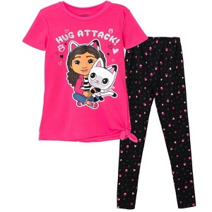 Dreamworks Gabby's Dollhouse Pandy Paws Girls T-Shirt and Leggings Outfit Set Toddler to Big Kid  - 1 of 4