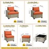 XIZZI All-Weather Rattan Furniture, Sectional Sets w/ Optional Solar Light-Up Coffee Table & Ottoman, Choose 6-9pc Configs in 8 Fade Resistant Colors - 3 of 4