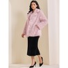 INSPIRE CHIC Women's Faux Fur Fluffy Long Sleeve Lapel Winter Outerwear Coat - 2 of 4