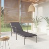 vidaXL Sun Lounger Grey Poly rattan, powder-coated steel Large - 2 of 4