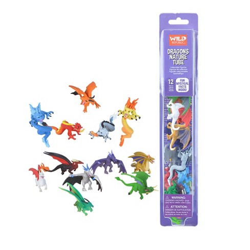 Wild Republic Nature Tube Dragon Figurines 12 Pieces