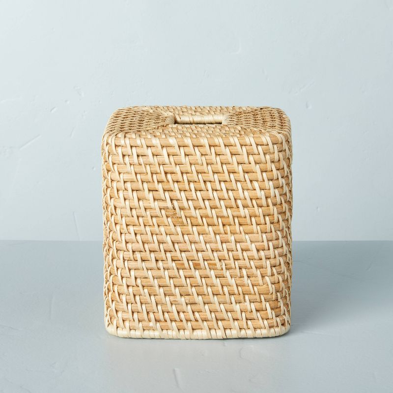 Woven Tissue Box Cover Natural - Hearth &#38; Hand&#8482; with Magnolia, 1 of 11
