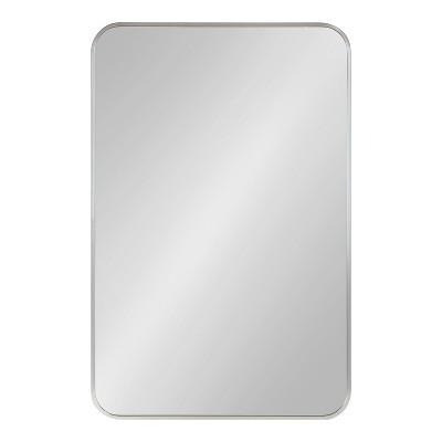 Zayda Sleek Silver Aluminum 20"x30" Minimalist Wall Mirror
