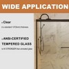 44in.-48 in. x 72 in. Traditional Sliding Bathroom Door in Matte black with Clear Glass - 3 of 4