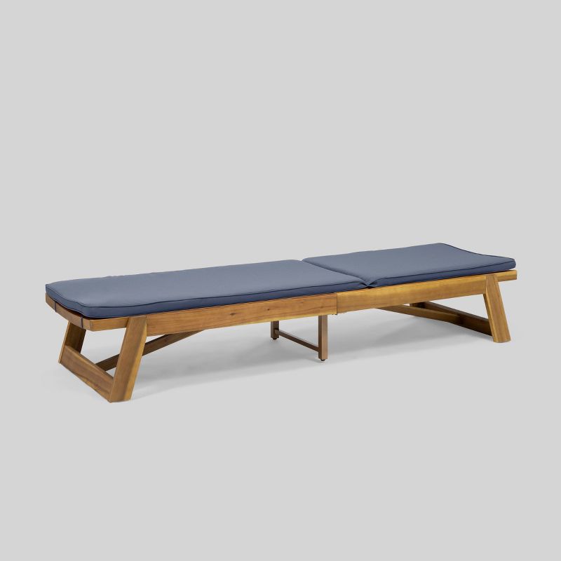 Maki Acacia Wood Chaise Lounge - Christopher Knight Home, 5 of 8