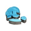 5-Piece Outdoor Patio Round Daybed Set, Wicker Conversation Group with Retractable Canopy, Soft Cushions, and Storable Table - 2 of 4
