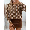 Womens Cardigan Long Sleeve Button Down Sweater Vintage Floral Knit Jackets Coats - 2 of 4