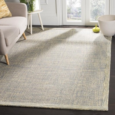 Handcrafted Abstract Tufted Wool-Synthetic Blend Rug - 6' x 9' Gray