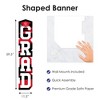 Big Dot of Happiness Red Graduation Banner - Vertical Shaped Banner Decorations - 3 of 4