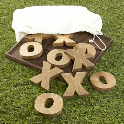 Jumbo Wooden Tabletop Tic-Tac-Toe Game Set