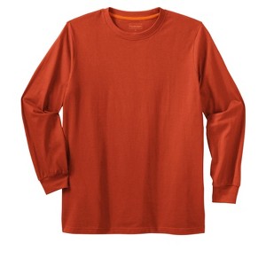 Boulder Creek by KingSize Men's Big & Tall Heavyweight Long-Sleeve No Pocket Crewneck Tee - 1 of 4