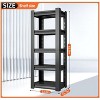 Angel Sar 5-Tier Heavy-Duty Storage Rack, 62" Adjustable Steel Shelving Unit with 2000lb Capacity, Black Metal Utility Shelf for Kitchen, Basement - 3 of 4