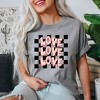 Simply Sage Market Women's Love Stacked Grunge Short Sleeve Garment Dyed Tee - 2 of 3
