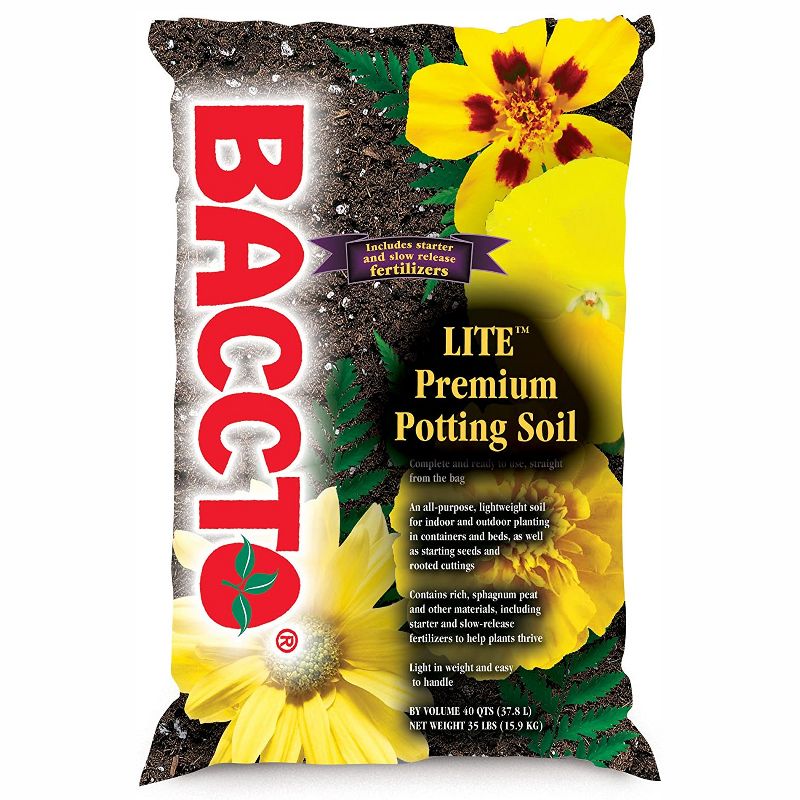 Michigan Peat 1440 Baccto Lite Premium Potting Soil for Indoor Outdoor Gardening, Seed Starting, Propagation, and More, 40 Quart Bag, 1 of 2