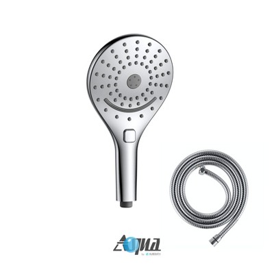 KubeBath Aqua Rondo by KubeBath 6Inch Multifunction Handheld With Flexible Hose