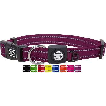 DDOXX Reflective Nylon Dog Collar - Small - Purple