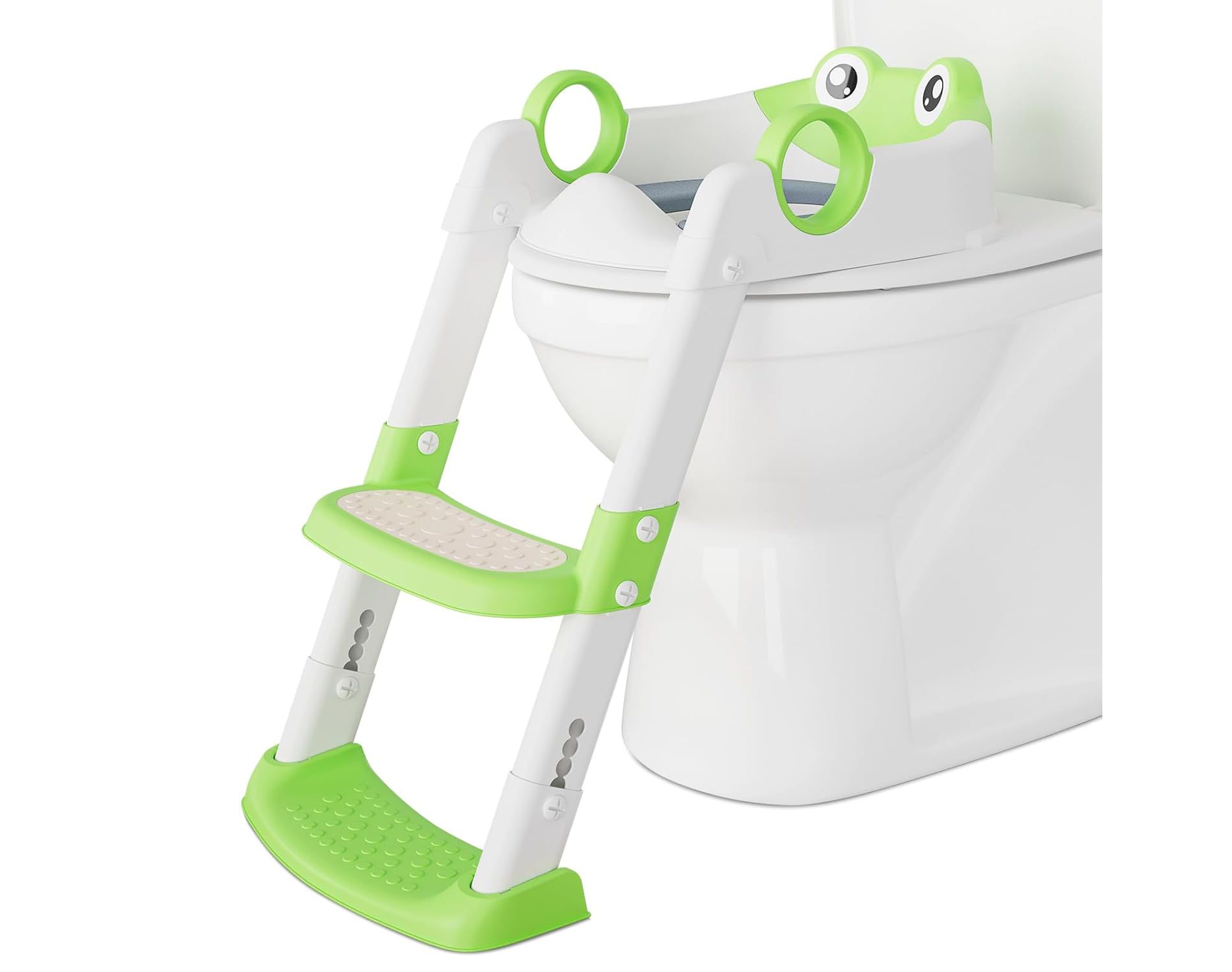 Coucheta Toddler Potty Training Seat with Step - As a Potty Training Toilet, Anti-Slip Safe Pads, Adjustable Height Legs, Ladder Stool