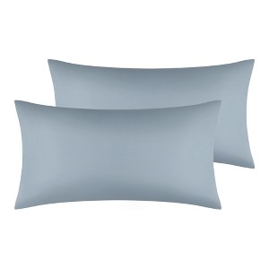 Unique Bargains Solid Color Envelope Closure for Easy Care Wrinkle Pillowcase 2 Pcs - 1 of 4