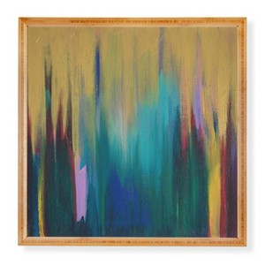 Deny Designs Tina Salazar Green Gold Abstract Framed Wall Art Bamboo - 1 of 3