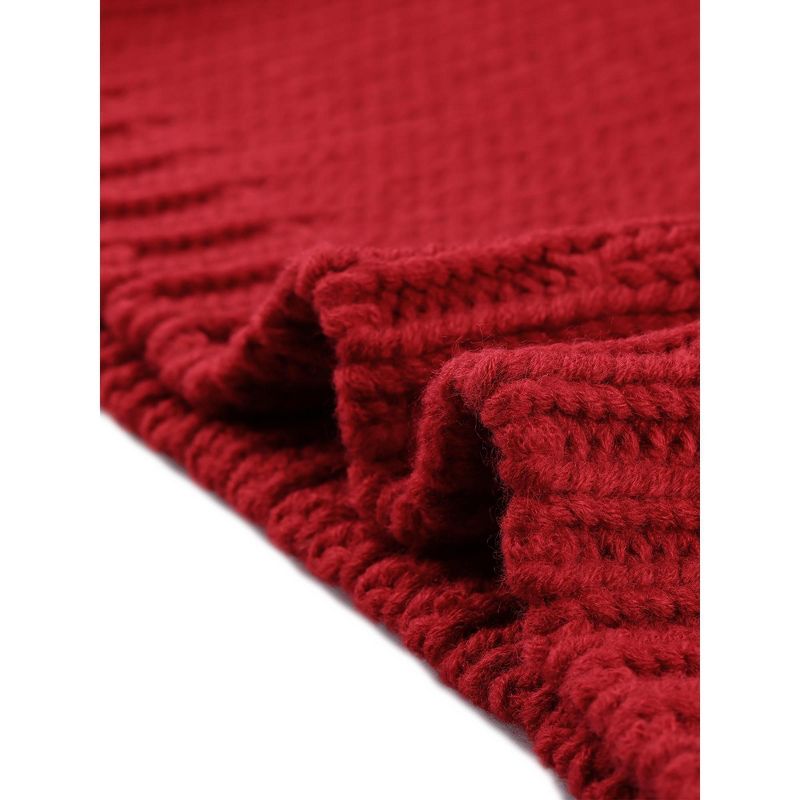 Allegra K Women's Heart Pattern Crew Neck Drop Shoulder Knit Pullover Sweater, 5 of 6