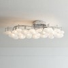Possini Euro Design Lilypad Modern Ceiling Light Semi Flush Mount Fixture 30" Wide Chrome 12-Light Frosted Opal Glass for Bedroom Kitchen Living Room - 2 of 4