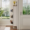 MAYEERTY Shoe Storage Cabinet with 3 Flip Drawers Slim Freestanding Storage Rack for Entryway Hallway HIdden Narrow Shoe Organizes for Heels Boots - 4 of 4