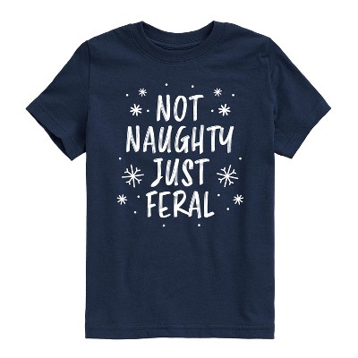 Boys' - Instant Message - Not Naughty Just Feral Short Sleeve Graphic T-Shirt