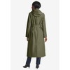 Jessica London Women's Plus Size Double Breasted Long Trench Raincoat - 3 of 4