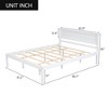 Platform Bed Frame with Headboard , Wood Slat Support , No Box Spring Needed ,Full,White - 3 of 3