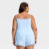 Women's Variegated Rib Tank and Shorts Pajama Set - Auden™ - 2 of 3