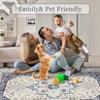 Short Pile Area Rugs for Living Room Carpets Boho Washable Large Rugs for Bedroom Modern Vintage Classic Lounge Rug - 4 of 4