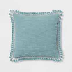 Euro Textured Slub Tassel Decorative Throw Pillow - Threshold™