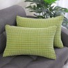 PiccoCasa Home Soft Corduroy Corn Striped Pillow Cases Covers with Zipper 2 Pcs - 2 of 4