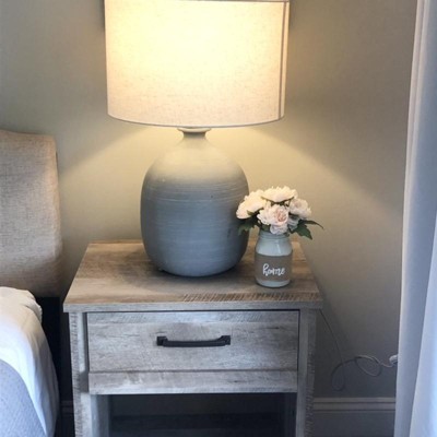 Resin Table Lamp Gray (includes Led Light Bulb) - Hearth & Hand™ With ...