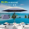 Sapphtopaz Patio Umbrella Outdoor Market Umbrella with Push Button Tilt and Crank Sturdy Ribs for Garden, Beach, Backyard, Pool - 4 of 4