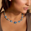 Ross-Simons Blue Chalcedony and 7.25 ct. t.w. White Topaz Nature Overlay Necklace With .27 ct. t.w. Diamonds in 18kt Gold Over Sterling Size 20 - 2 of 3