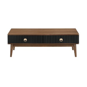Amigo Veneer/Wood Coffee Table with Soft-Closing Drawers - Armen Living - 1 of 4