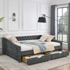 Queen Size Upholstered Daybed with Drawers for Bedroom - 2 of 4