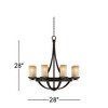 Franklin Iron Works Sperry Bronze Chandelier 28